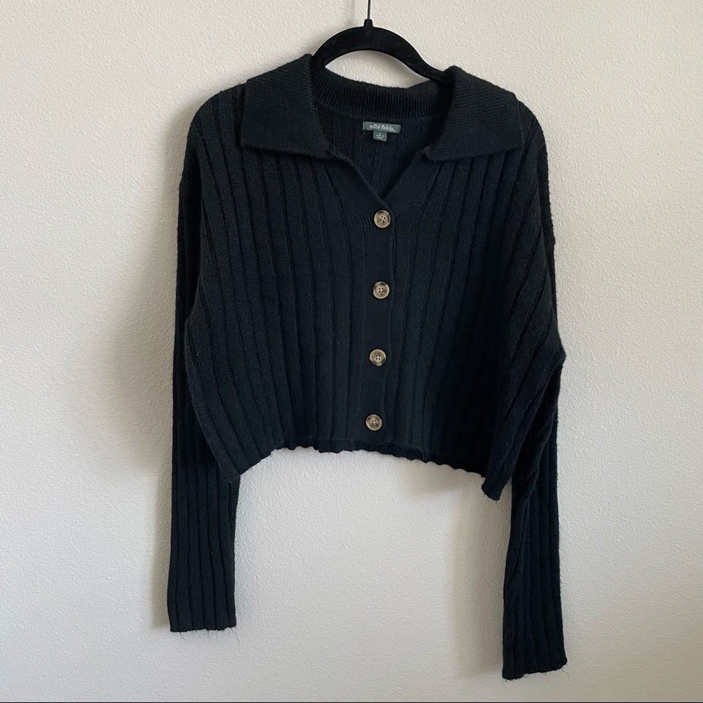 wild fable cropped knit sweater